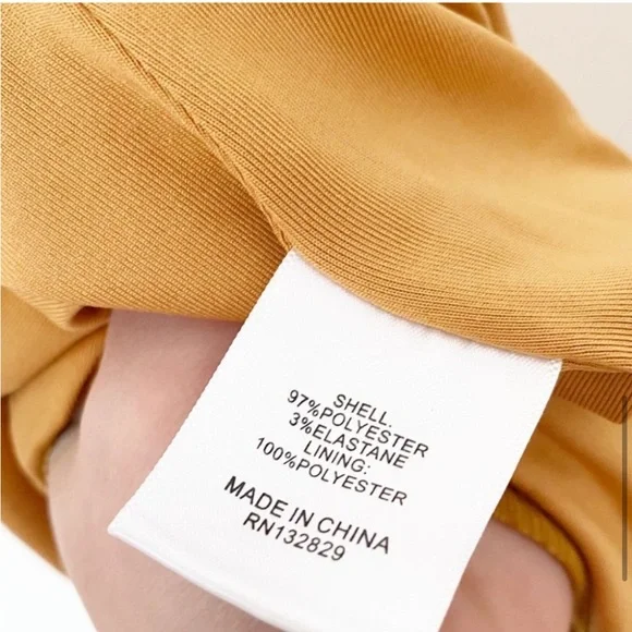 House of Harlow 1960 X Revolve golden yellow ribbed Marin Jumpsuit Medium - Picture 10 of 11